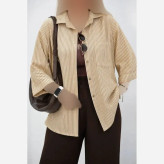 مانتو مراکشی راه راه غزل جنس مراکشی درجه یک فری سایز تا 48