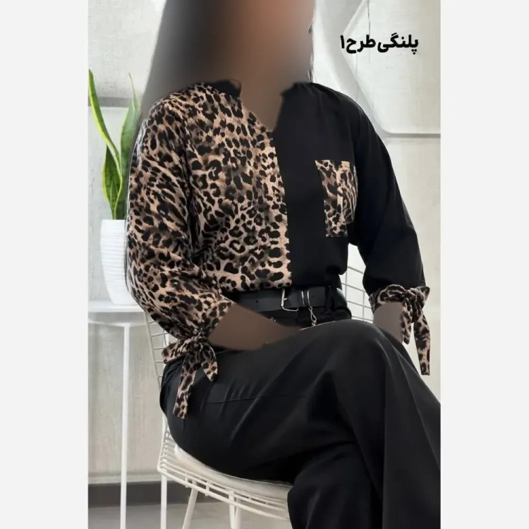 شومیز طرحدار نجلا جنس کرپ بوگاتی