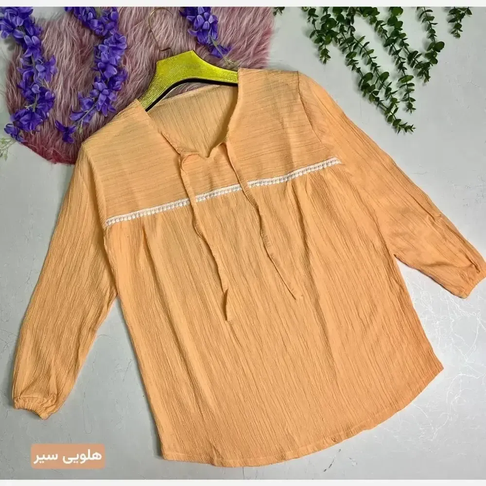 تونیک زنانه کراش اعلا مدل عدسی رنگ کالباسی و هلویی سایز فری 38 تا 46