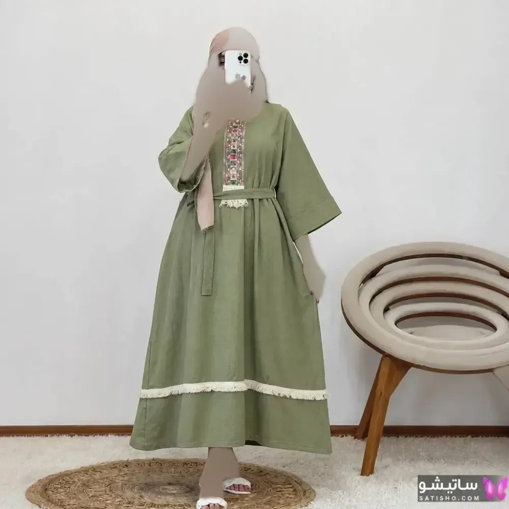 کفتان نوار کنفی موسلین دبل فیس فری سایز رنگ مشکی و سدری