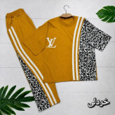 ست تیشرت و شلوار پنبه باکیفیت فری سایز 38 تا 46 ترانه