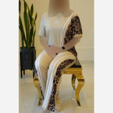 ست تیشرت و شلوار مدل ترانه جنس پنبه فری سایز