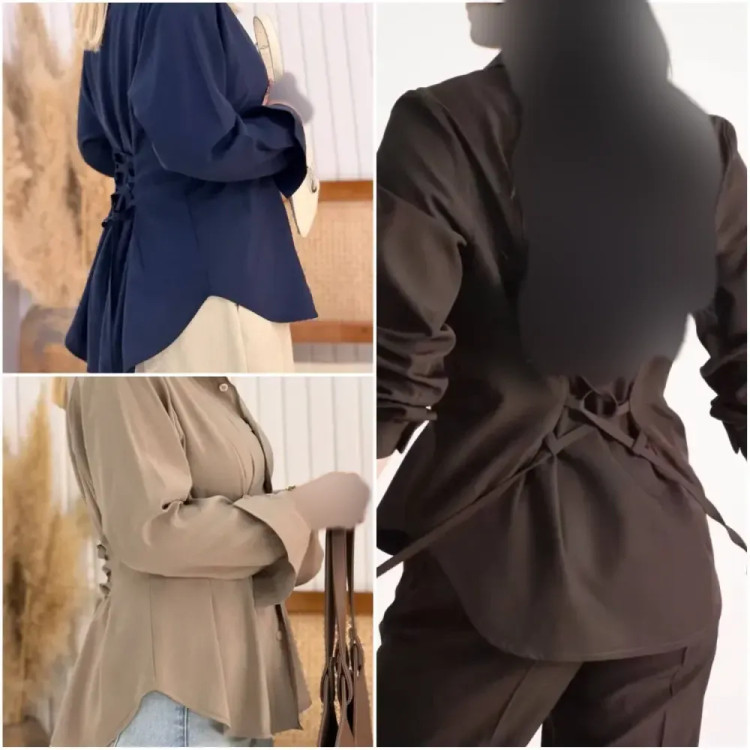 شومیز آلبورا لنین با کیفیت بند تنظیم سایز فری سایز زنانه
