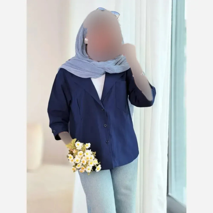 شومیز آستین فلشی پناه زنانه جنس پری ایرانی سایز فری 38 تا 46 در رنگ های مشکی، شکلاتی، سورمهای، صورتی، زرد و آبی