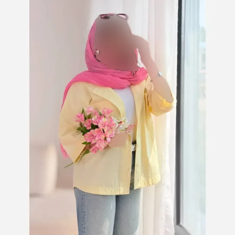 شومیز آستین فلشی پناه زنانه جنس پری ایرانی سایز فری 38 تا 46 در رنگ های مشکی، شکلاتی، سورمهای، صورتی، زرد و آبی