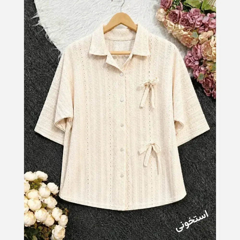 شومیز مانتویی مراکشی ساحل 314 فری سایز 38 تا 48 سوپر مراکشی درجه یک