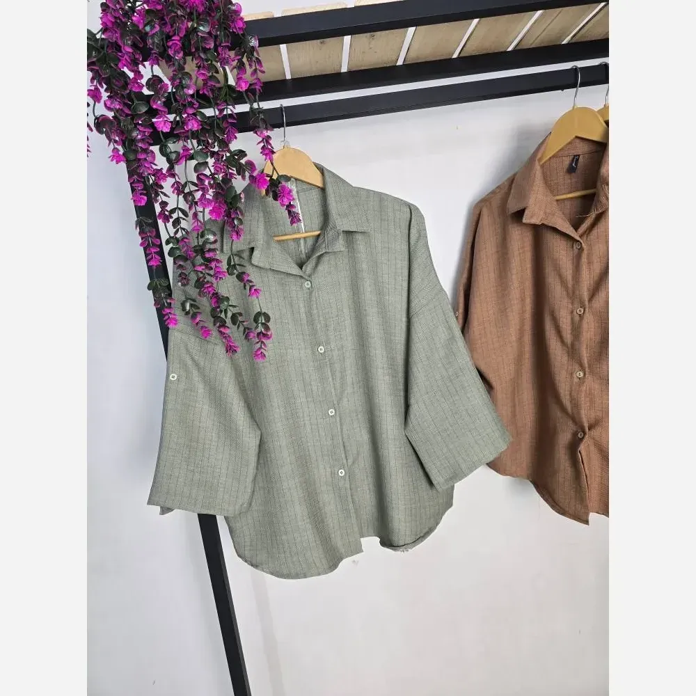 شومیز ارغوان شانتون ژاکارد دیپلمات فری سایز 36 تا 46 در رنگ های مشکی، سبز، کرم و آجری