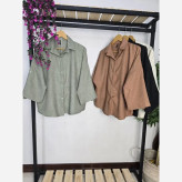 شومیز ارغوان شانتون ژاکارد دیپلمات فری سایز 36 تا 46 در رنگ های مشکی، سبز، کرم و آجری