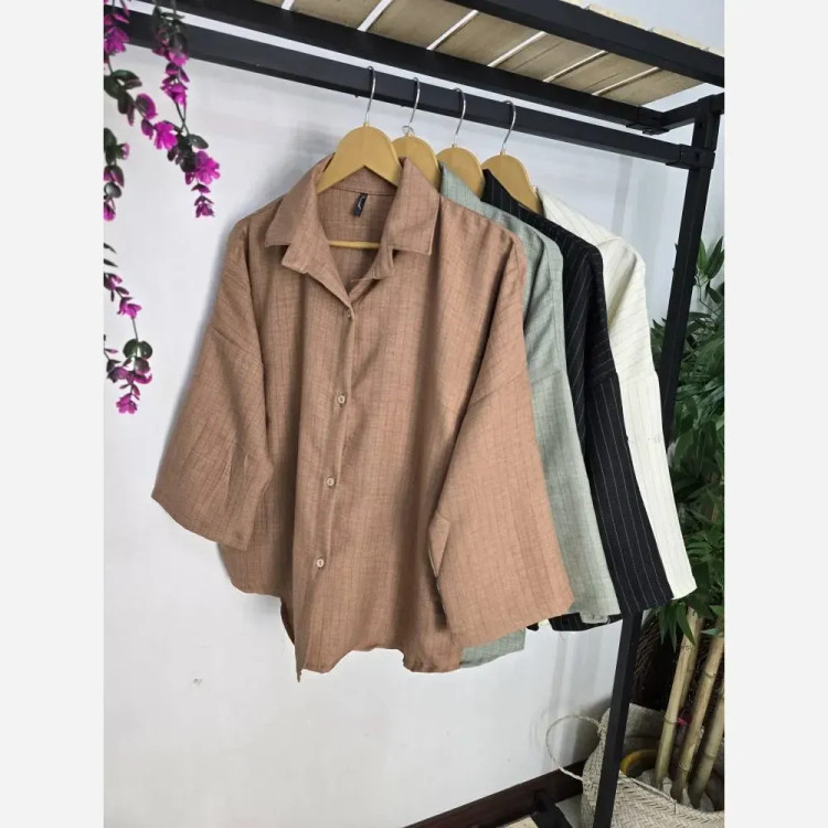 شومیز ارغوان شانتون ژاکارد دیپلمات فری سایز 36 تا 46 در رنگ های مشکی، سبز، کرم و آجری