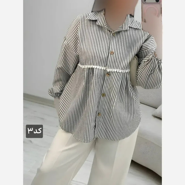 شومیز عروسکی آرتمیس جنس لنین پنبه سایز فری 38 تا 46