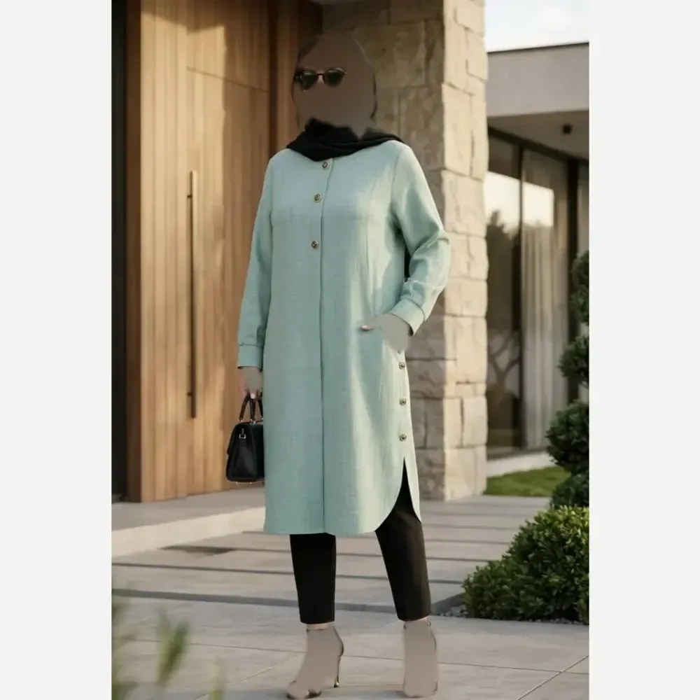 مانتو شانتون ژاکارد میلا زنانه سایزبندی 38 تا 52 6 رنگ جذاب