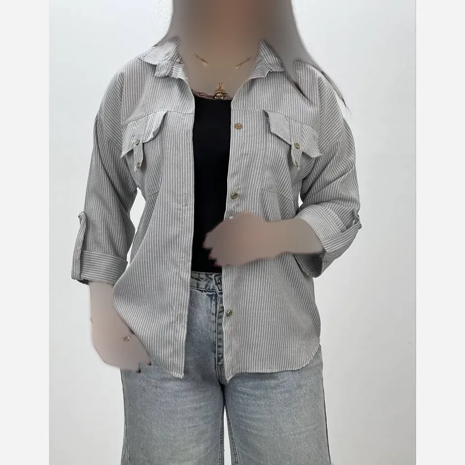 شومیز صلیبی ستاره زنانه جنس لنین کتان فری سایز رنگبندی متنوع