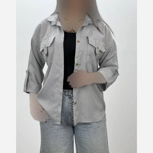 شومیز صلیبی ستاره زنانه جنس لنین کتان فری سایز رنگبندی متنوع