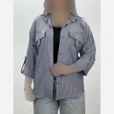 شومیز صلیبی ستاره زنانه جنس لنین کتان فری سایز رنگبندی متنوع