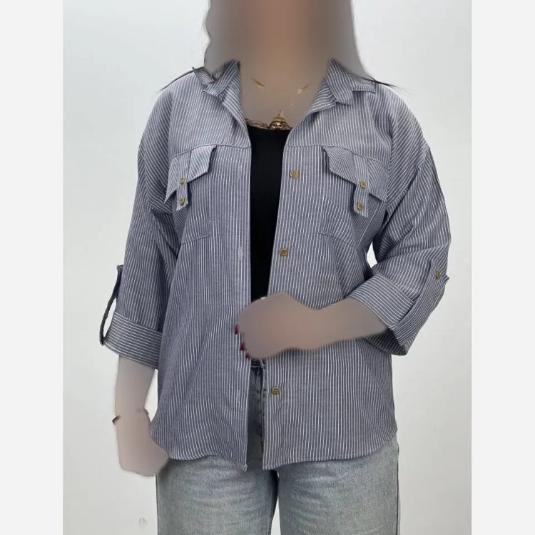 شومیز صلیبی ستاره زنانه جنس لنین کتان فری سایز رنگبندی متنوع