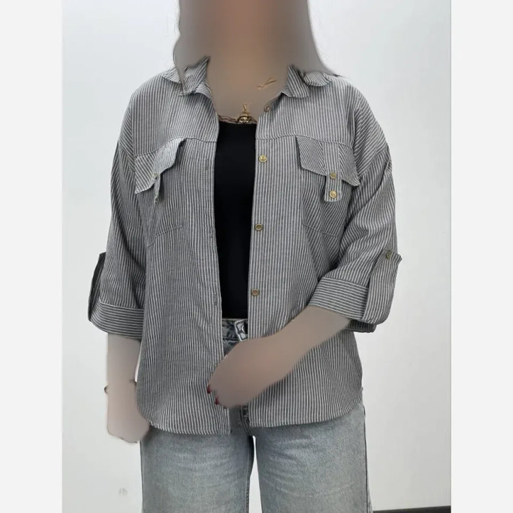 شومیز صلیبی ستاره زنانه جنس لنین کتان فری سایز رنگبندی متنوع