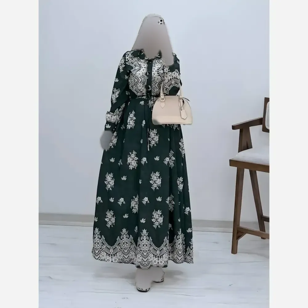 پیراهن ساحلی زنانه زنبق فلورنخ درجه یک فری سایز مشکی سورمه ای نسکافه ای کله غازی