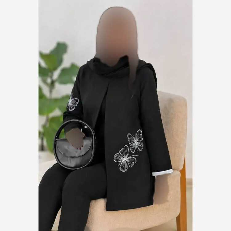 کت توکا مازراتی درجه یک مشکی فری سایز 38 تا 46 تنخور عالی گلدوزی درجه 1