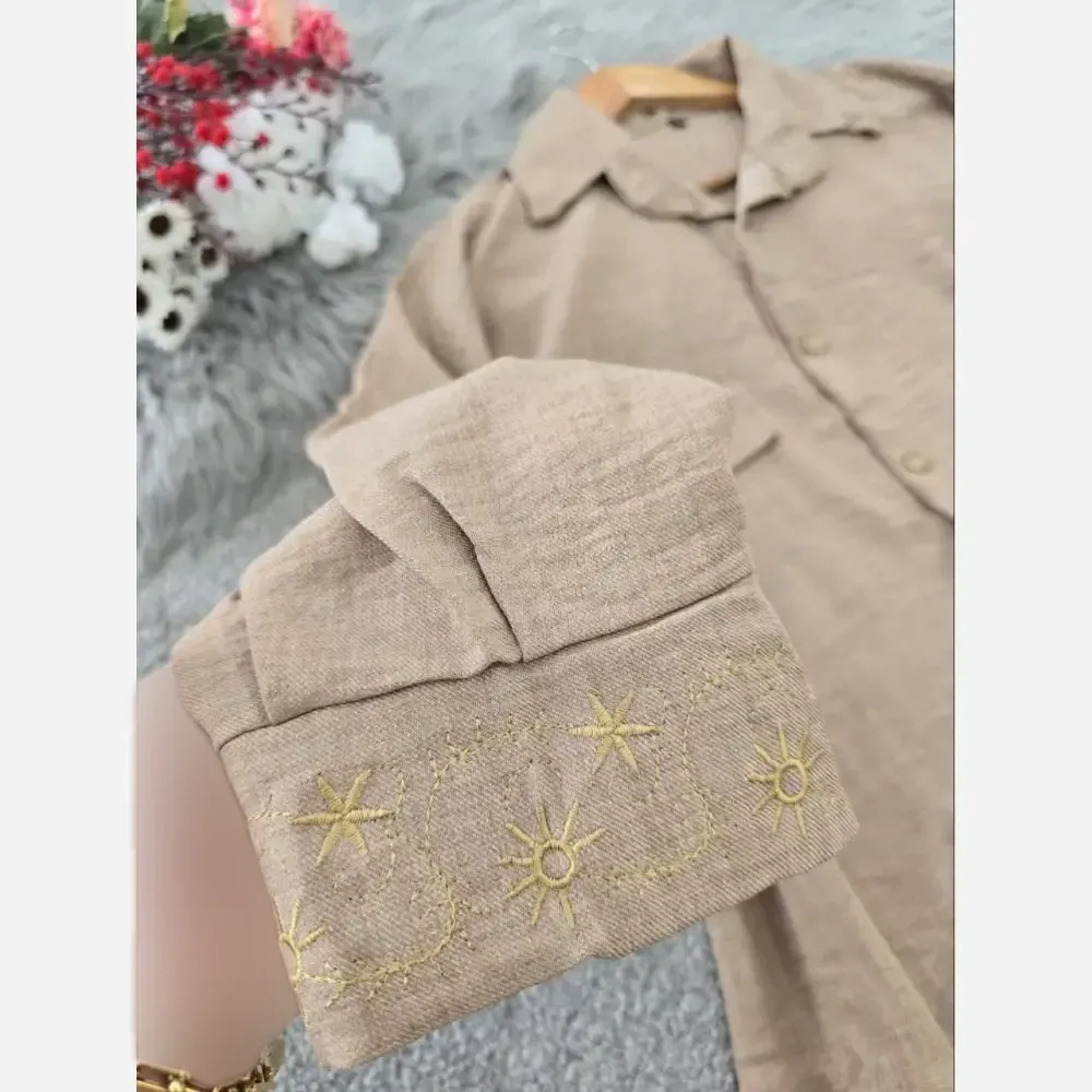 مانتو مچ گلدوزی سانیا جنس شانتون قد 90 رنگبندی متنوع سایز 1 و 2