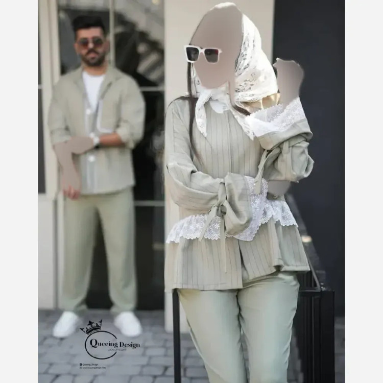 کت آدرینا سایزبزرگ جنس مازراتی اعلا رنگ بندی نسکافه ای سبربنتون سایز 38 تا 50 فری قواره دار دورسینه 142 قد 71