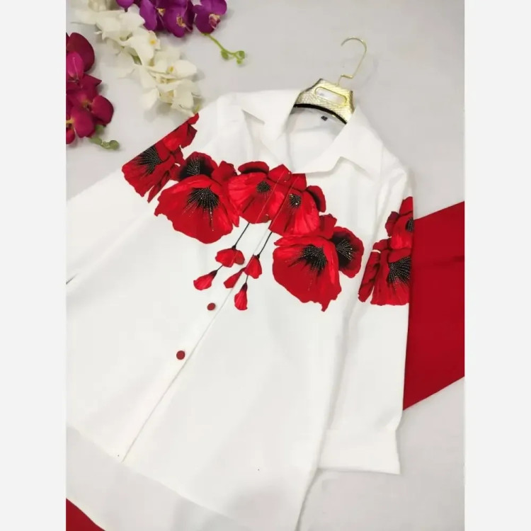 شومیز شلوار آوازه مازراتی در رنگهای طوسی، بنفش، سبز و قرمز سایز 1 و 2