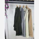 شومیز کرانه مراکشی طرح ابریشم فری سایز 36 تا 46 رنگبندی طوسی، سبز، نسکافه، شیری