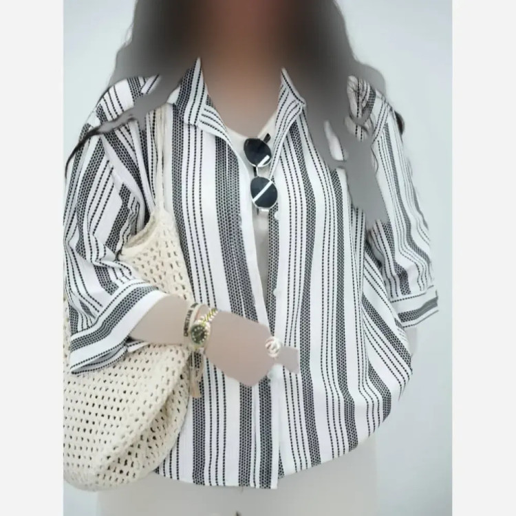 شومیز رولکس دانتل مراکشی فری سایز 36 تا 46 مشکی سفید طوسی خنک با کیفیت