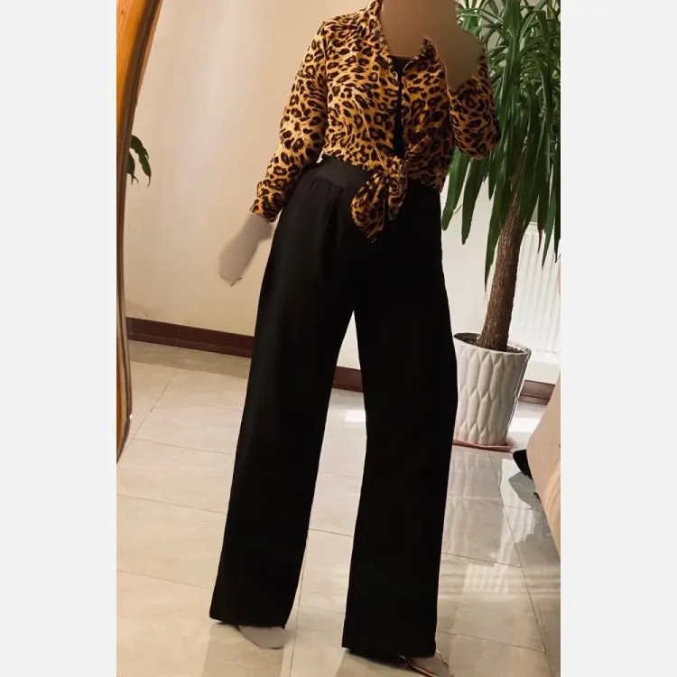 شلوار بگ مازراتی زنانه مشکی سایز L تا 2XL
