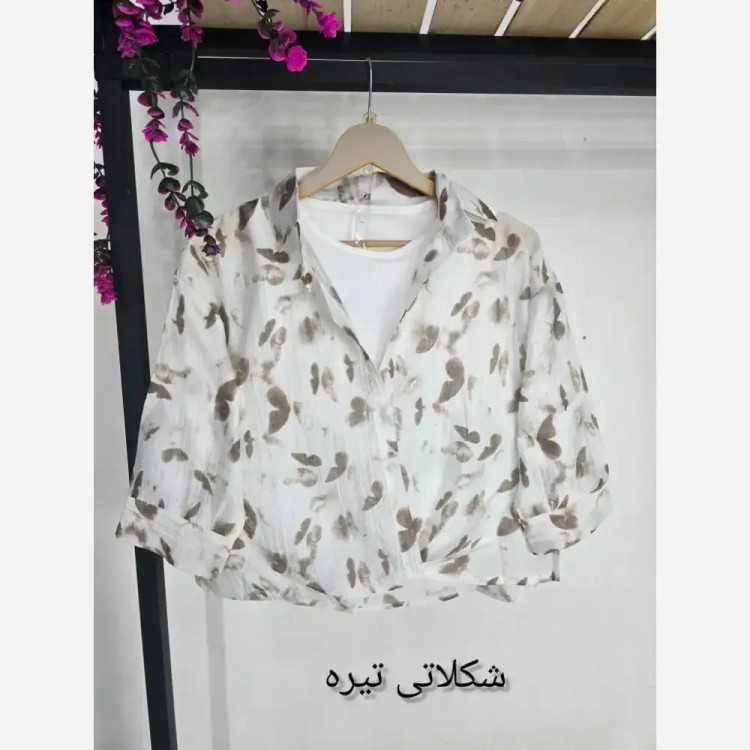 ست دو تکه پروانه تاپ فانریپ و رویه شیشه ای فری سایز 36 تا 46