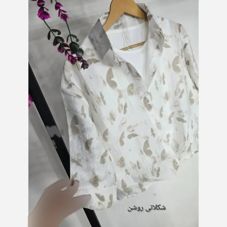ست دو تکه پروانه تاپ فانریپ و رویه شیشه ای فری سایز 36 تا 46