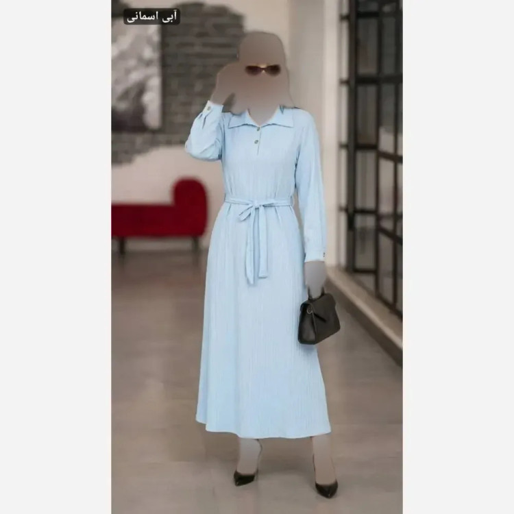 پیراهن دیزنی آیوا پلاس اعلا بند کمر یقه 2 دکمه فری سایز 36 تا 46