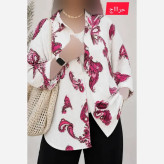 شومیز رویال زنانه ژاکارد حصیری فری سایز 36 تا 46 شیک خنک