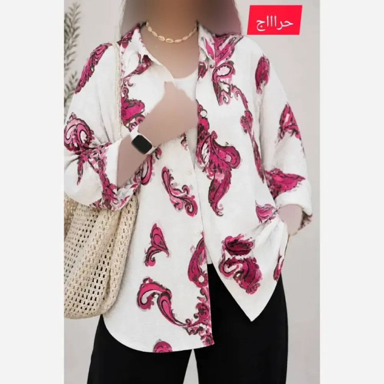 شومیز رویال زنانه ژاکارد حصیری فری سایز 36 تا 46 شیک خنک