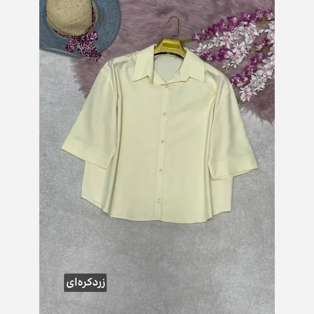 شومیز پاستیلی وانیا فری سایز 38 تا 48 جنس پری خنک و سبک