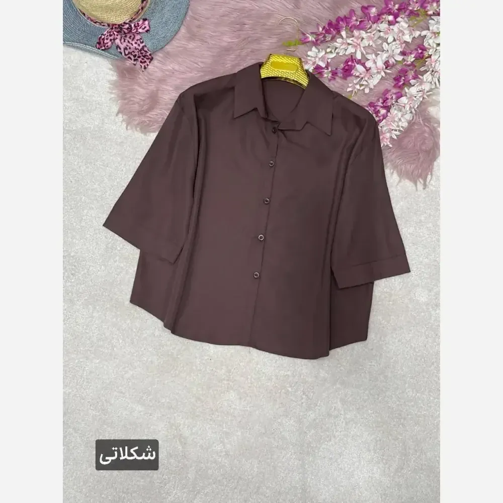 شومیز پاستیلی وانیا فری سایز 38 تا 48 جنس پری خنک و سبک