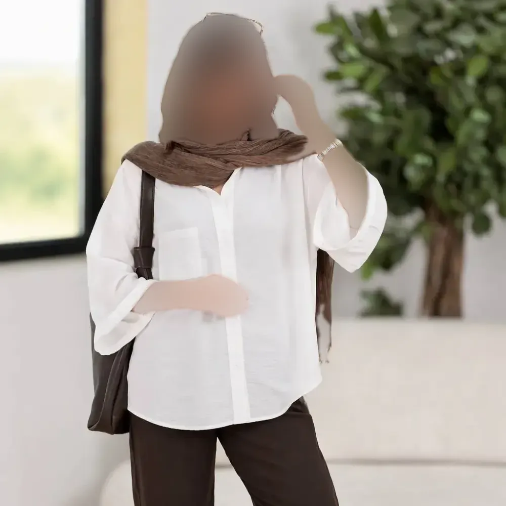 شومیز مانتویی سارا جنس سوفیا شانتون فری سایز