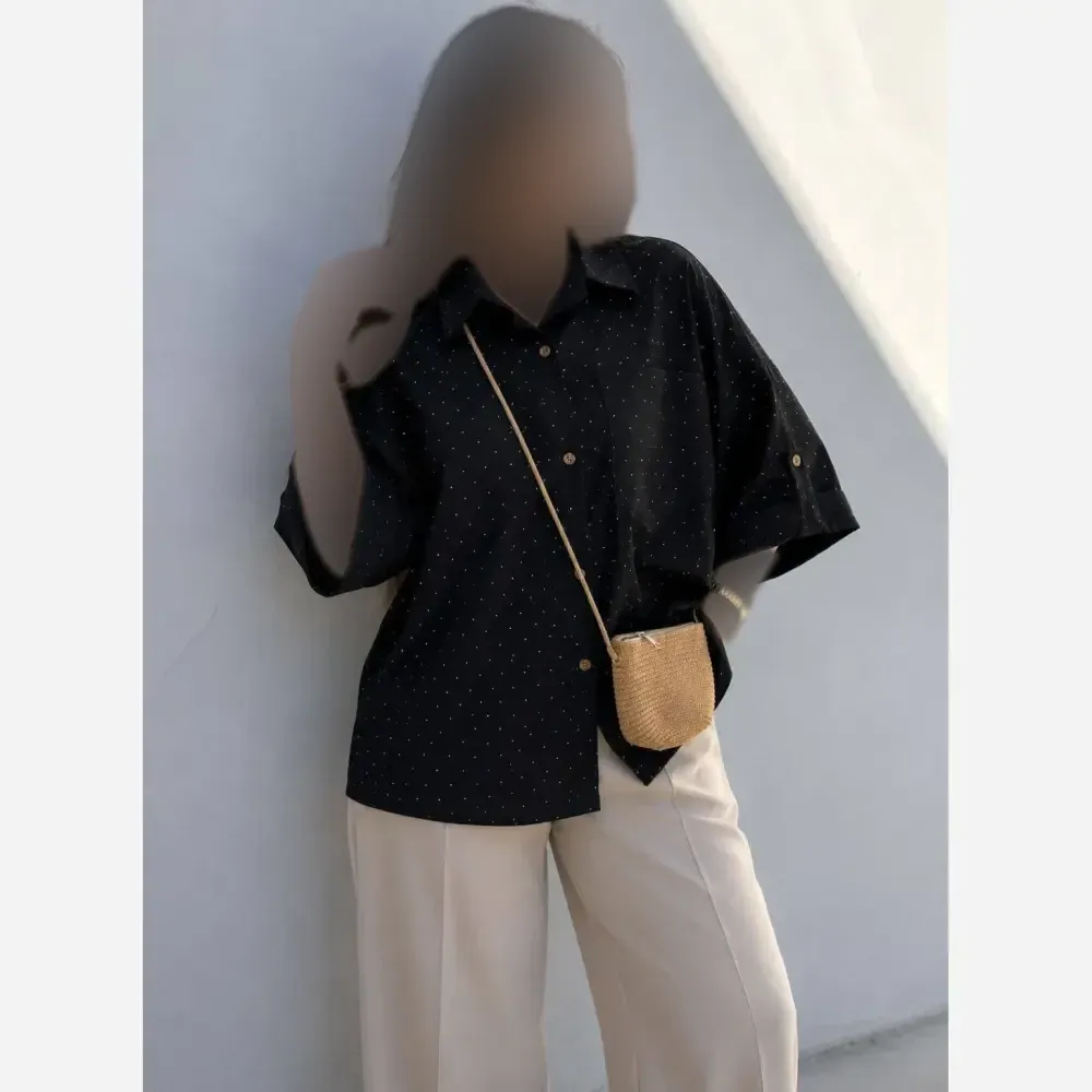 مانتو باکسی ینزی فول نگین زنانه فری سایز تا 48 رنگ مشکی قهوه ای موکا آبی سرمه ای