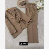 کت شلوار زنانه مدل پرنسس جنس مازراتی کمردار