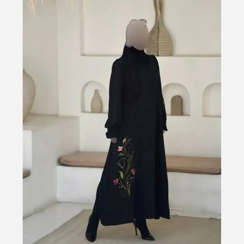 عبا فرشته مشکی الیزه درجه یک تنخور عالی شیک کیفیت تضمینی قد 135 مناسب سایز 38 تا 52