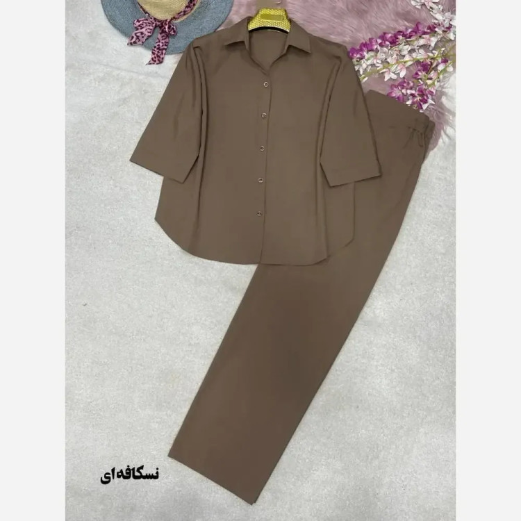 شومیز شلوار راشا کتان پلاس فری سایز 38 تا 46 رنگبندی متنوع