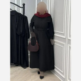 پیراهن زنانه الیزه مشکی طرح کریستال فری سایز 38 تا 46