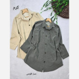 شومیز نیل جین سنگشور شده بغل زیپ فری سایز 36 تا 46