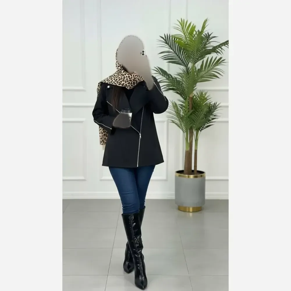بامبر جکت زنانه مدل گلرخ جنس تی سی و آستر