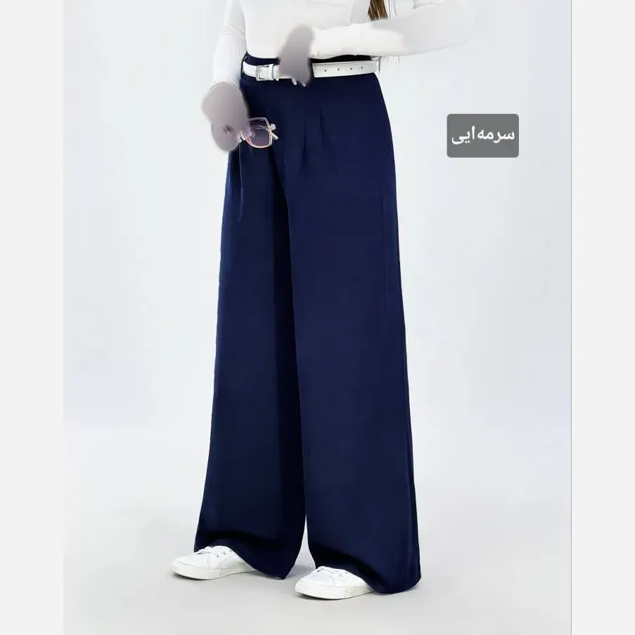 شلوار فول بگ زنانه جنس پری ریزشی و لطیف