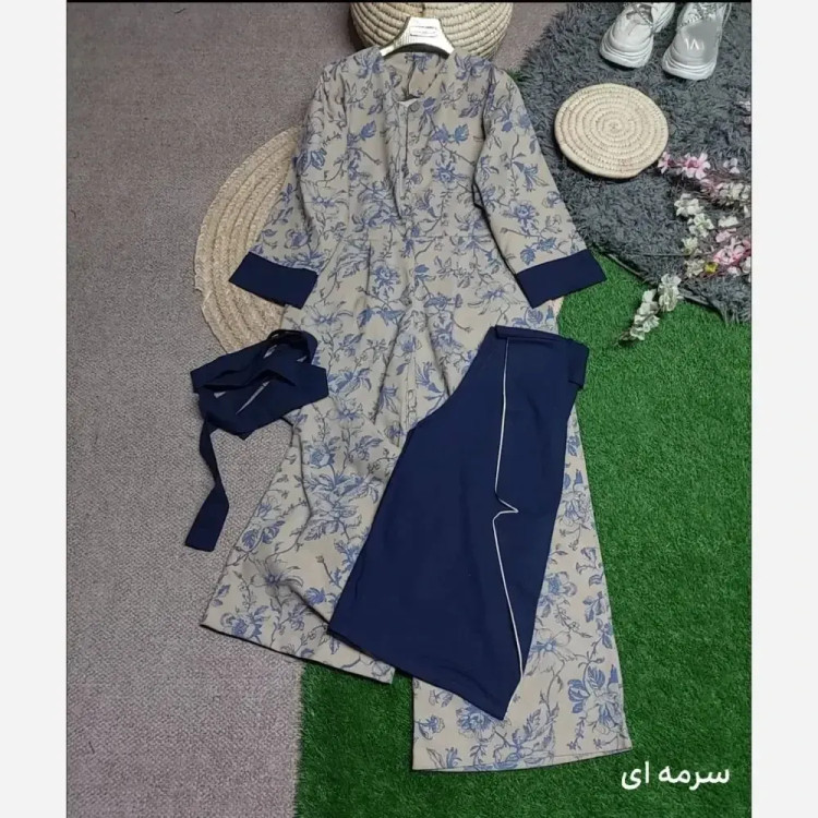 ست کت و اورال لینن نچرال آپامه سایز 38 تا 46