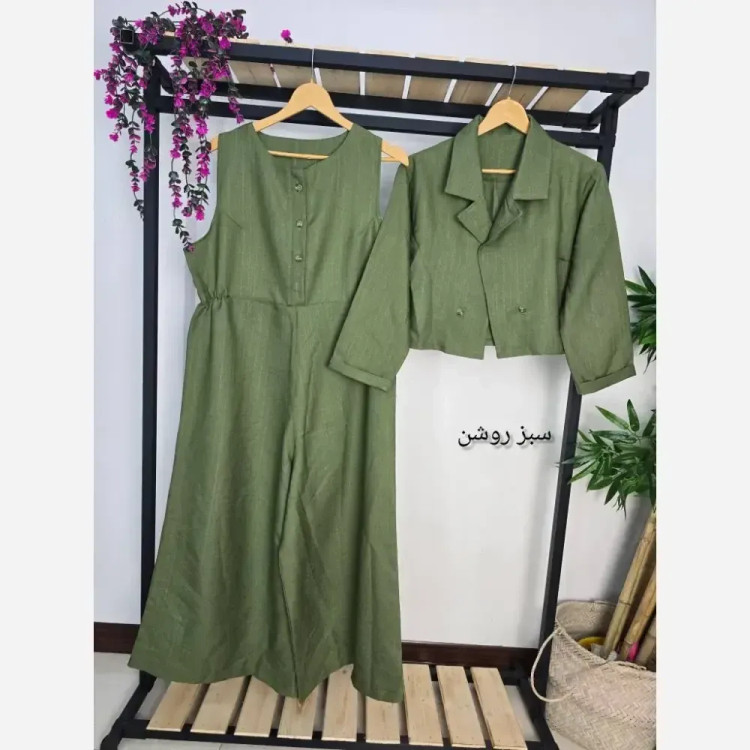 ست کت اورال غنچه جنس شانتون ژاکارد فری سایز
