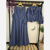 ست کت اورال غنچه جنس شانتون ژاکارد فری سایز