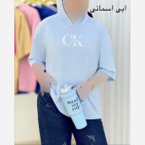 بلوز لانگ زنانه پنبه دبل بافت طرح CK فری سایز