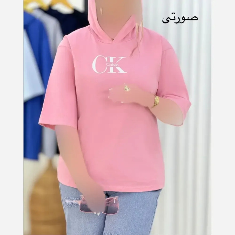 بلوز لانگ زنانه پنبه دبل بافت طرح CK فری سایز