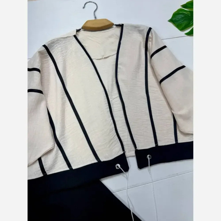 سارافن و کراپ نیلو جنس شانتون گرم بالا فری سایز 38 تا 46